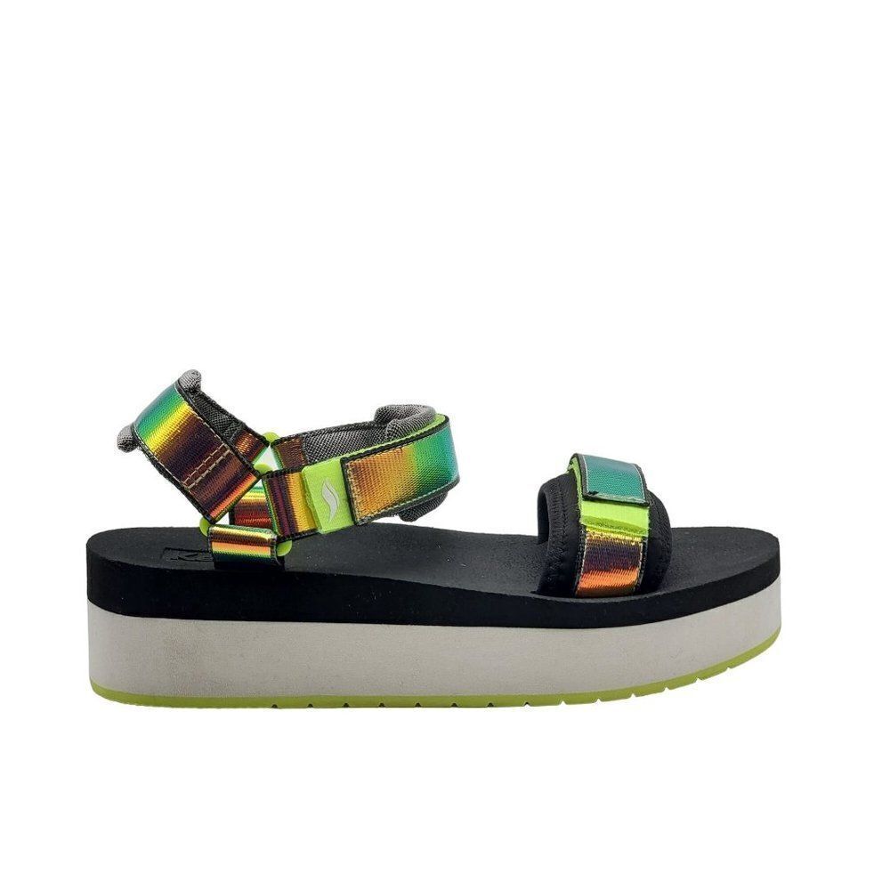 Keds‎ Trio Platform Iridescent Sandals Womens 6 Black Multi WF66028